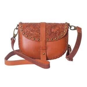 NEW ANABAGLISH women's cassie convertible leather crossbody bag in brown